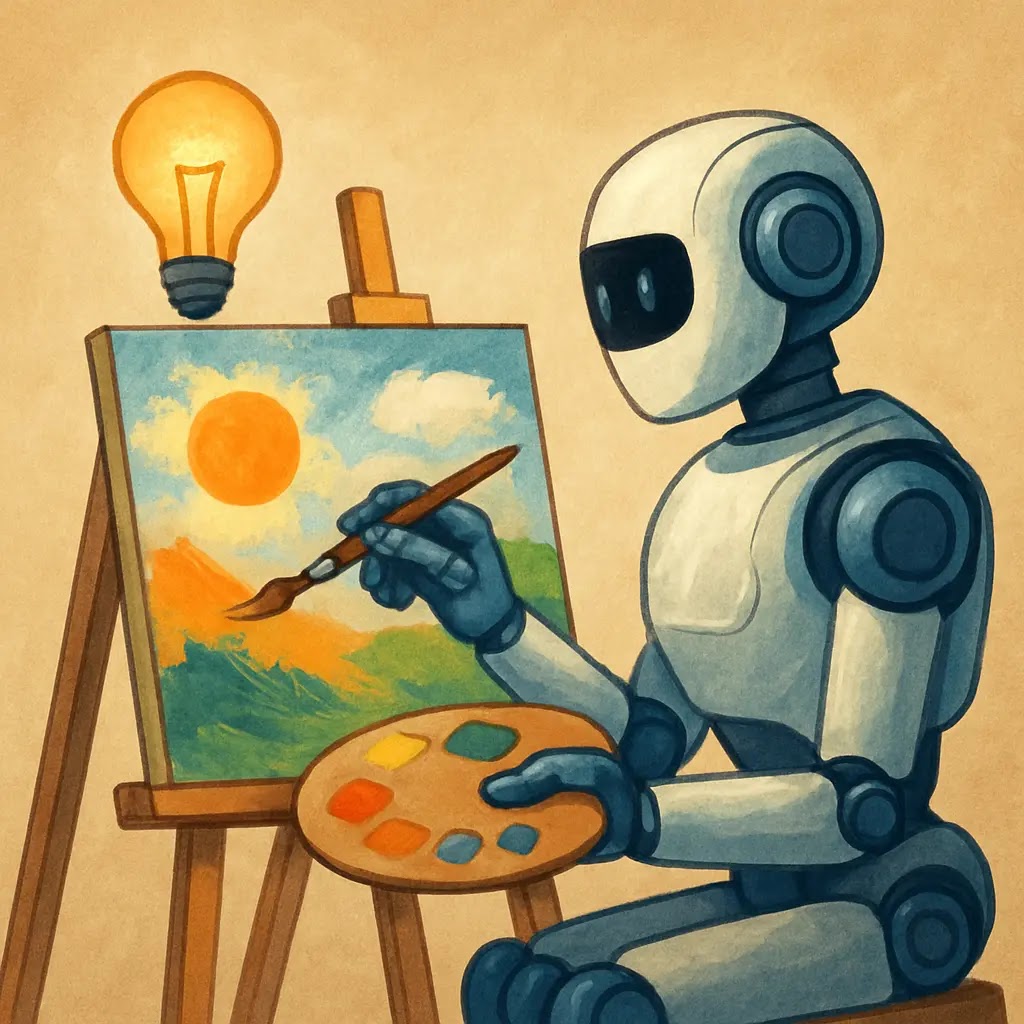 Robot Artist Exploring Machine Creativity