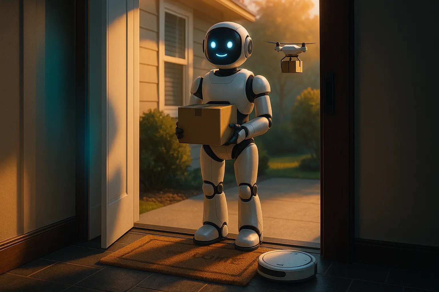 Home droids at the door — now vs next