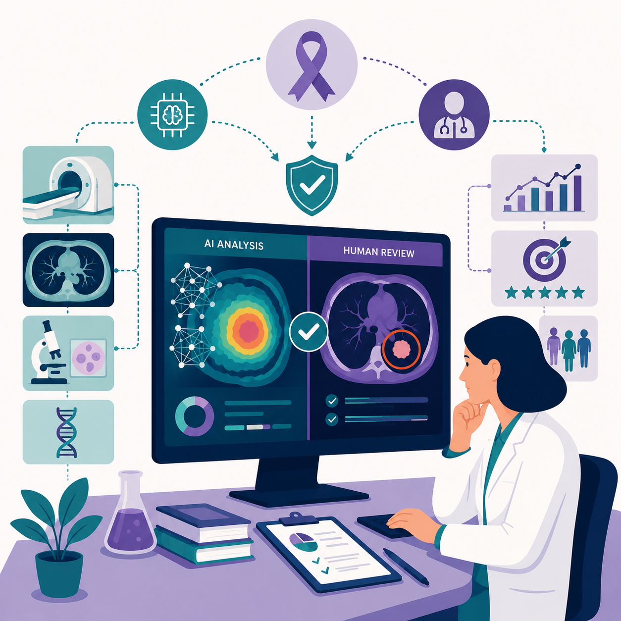 AI cancer diagnosis accuracy and bias in medical imaging