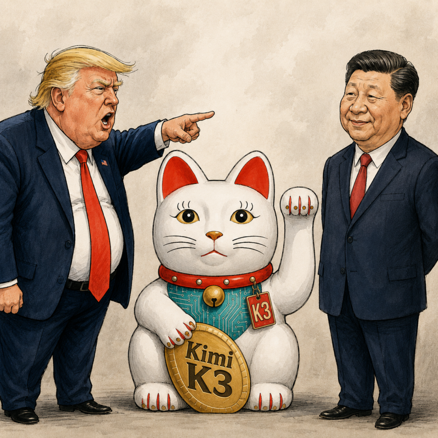 Illustration representing Kimi K3 distillation accusations against Moonshot AI