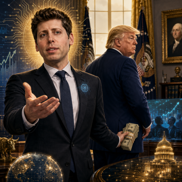 Illustration representing the OpenAI government stake and AI Permanent Fund proposal