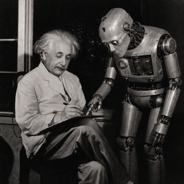 AI paper checker examining published scientific studies while a human reviewer verifies flagged mistakes