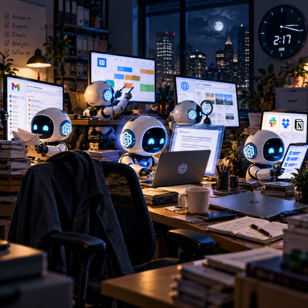 OpenAI Dots continue working overnight on email, calendars, research and recurring tasks after the user has left the office.