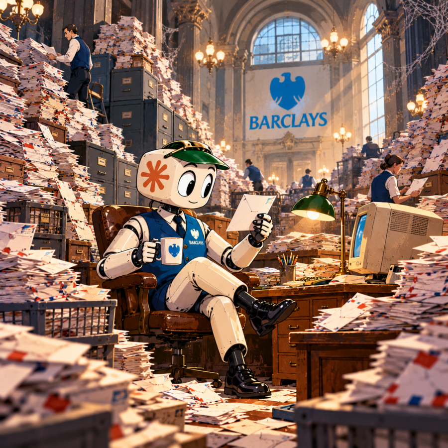 Claude AI sorting 120,000 emails a day inside Barclays